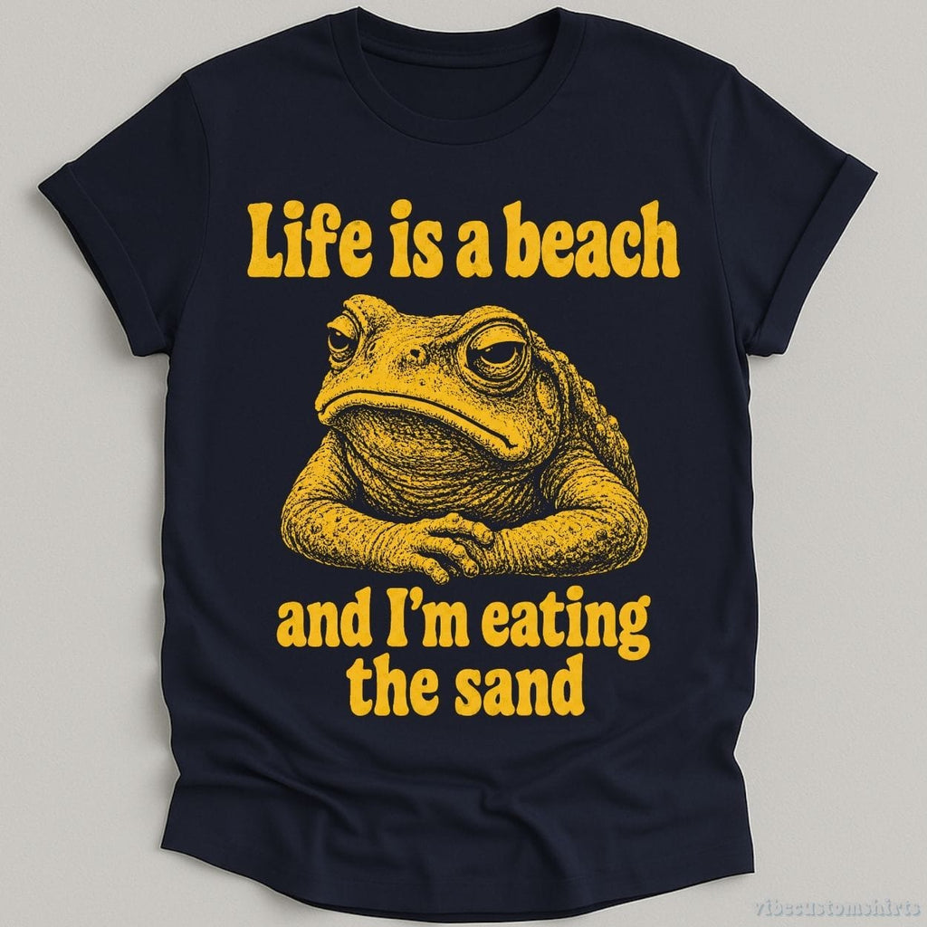 Life is a Beach and I'm Eating The Sand Frog Shirt product image 4