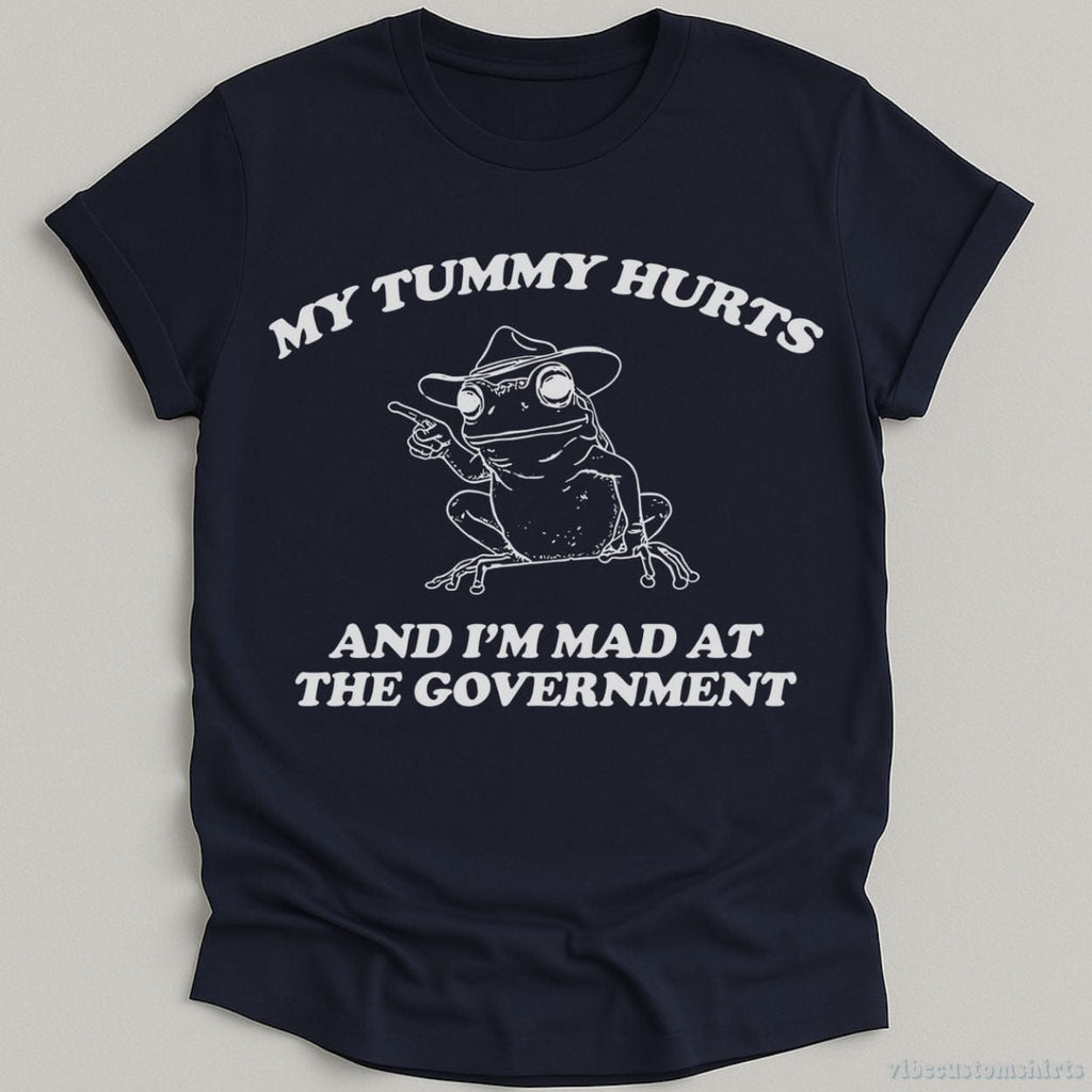 My Tummy Hurts And I'm Mad At The Government Frog Shirt product image 9