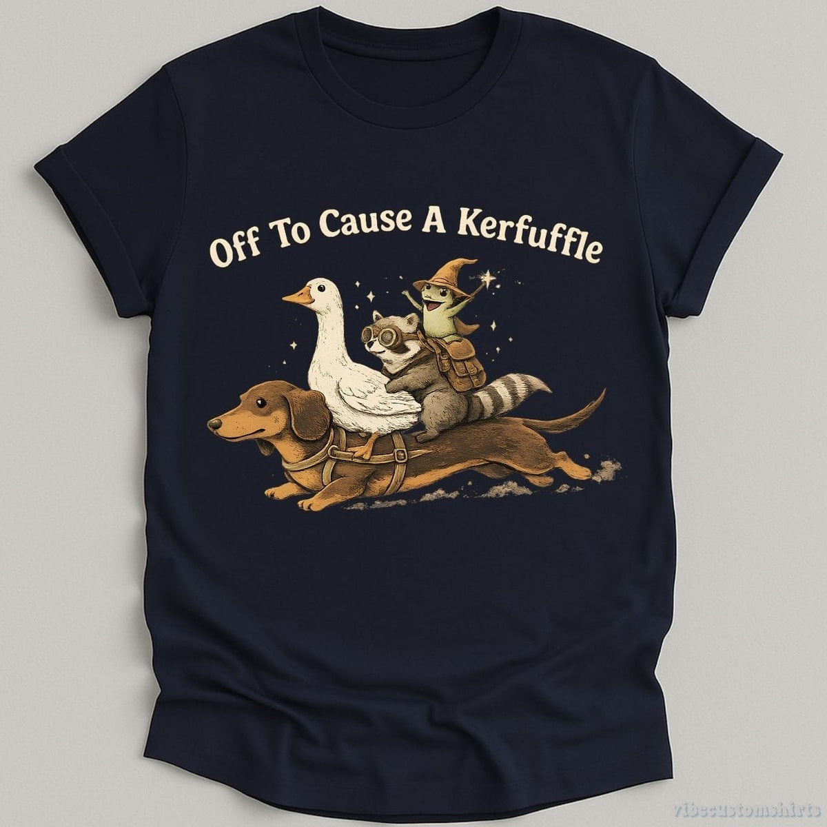 Off To Cause A Kerfuffle Funny Animal Adventure Shirt product image 4