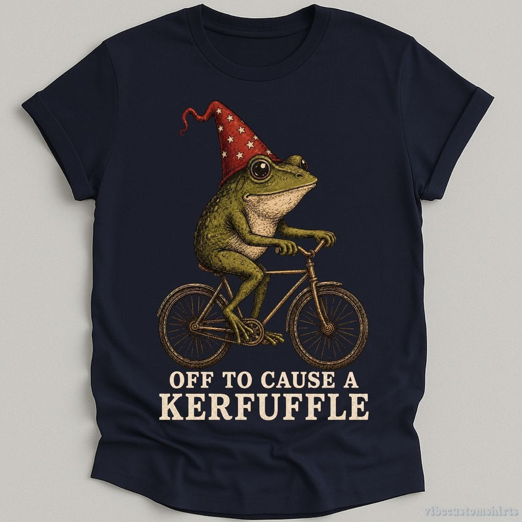 Off To Cause A Kerfuffle Vintage Frog on a Bicycle Shirt product image 6