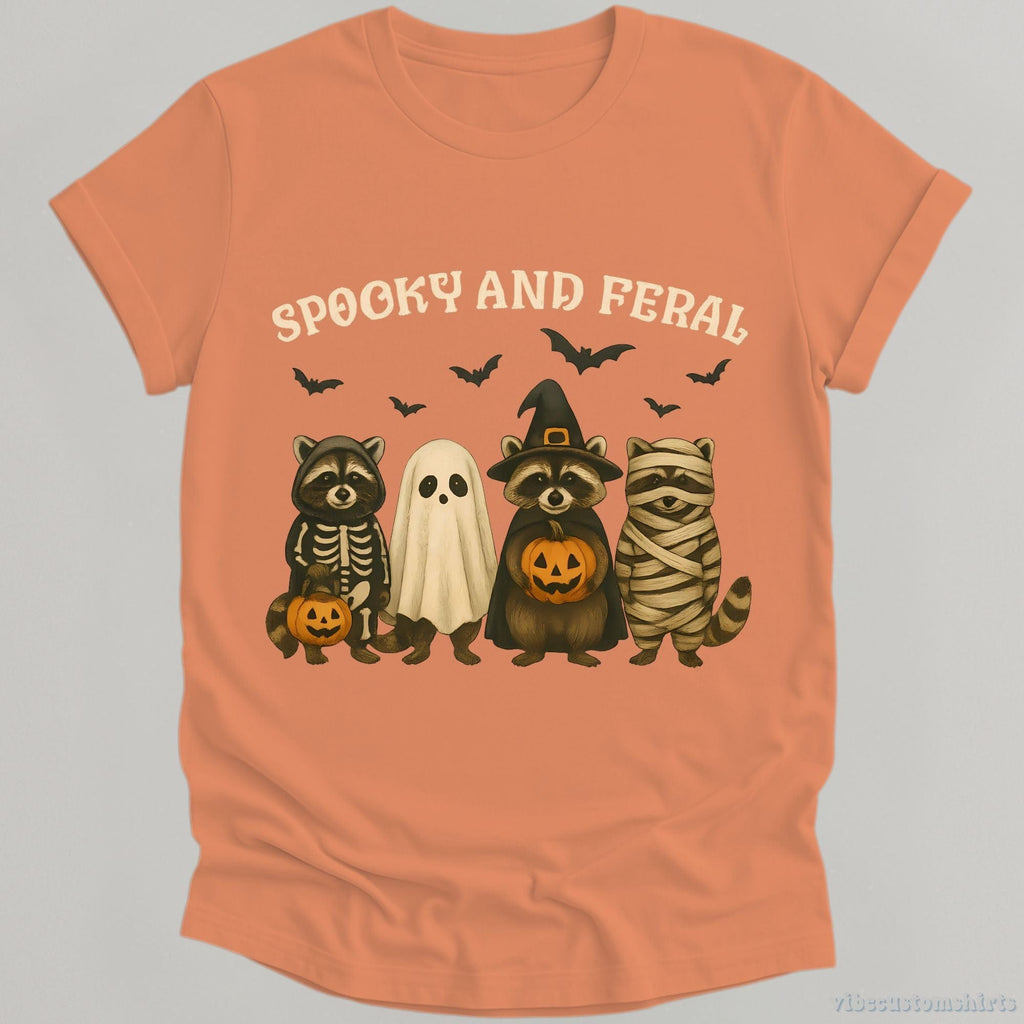 Spooky and Feral Raccoon Halloween Shirt product image 5