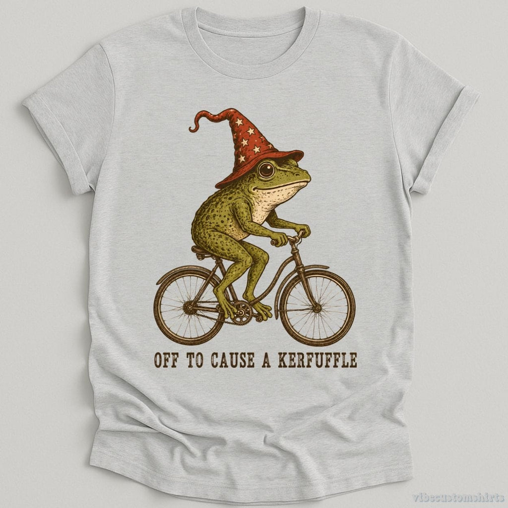 Off To Cause A Kerfuffle Frog Riding Bike Shirt product image 4