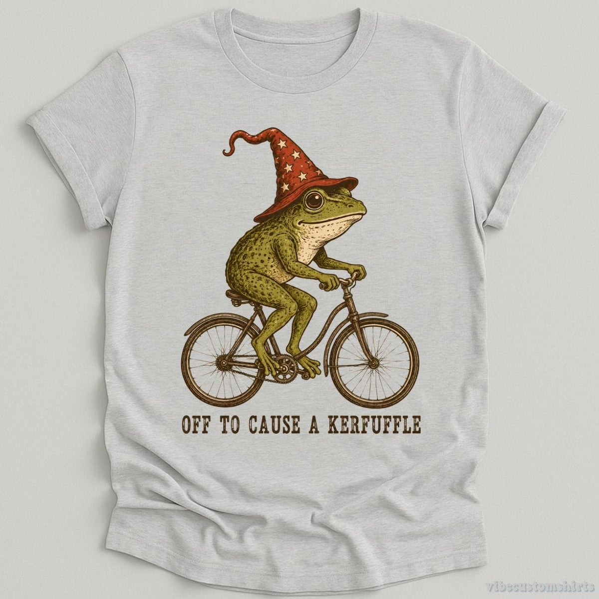 Off To Cause A Kerfuffle Frog Riding Bike Shirt product image 4