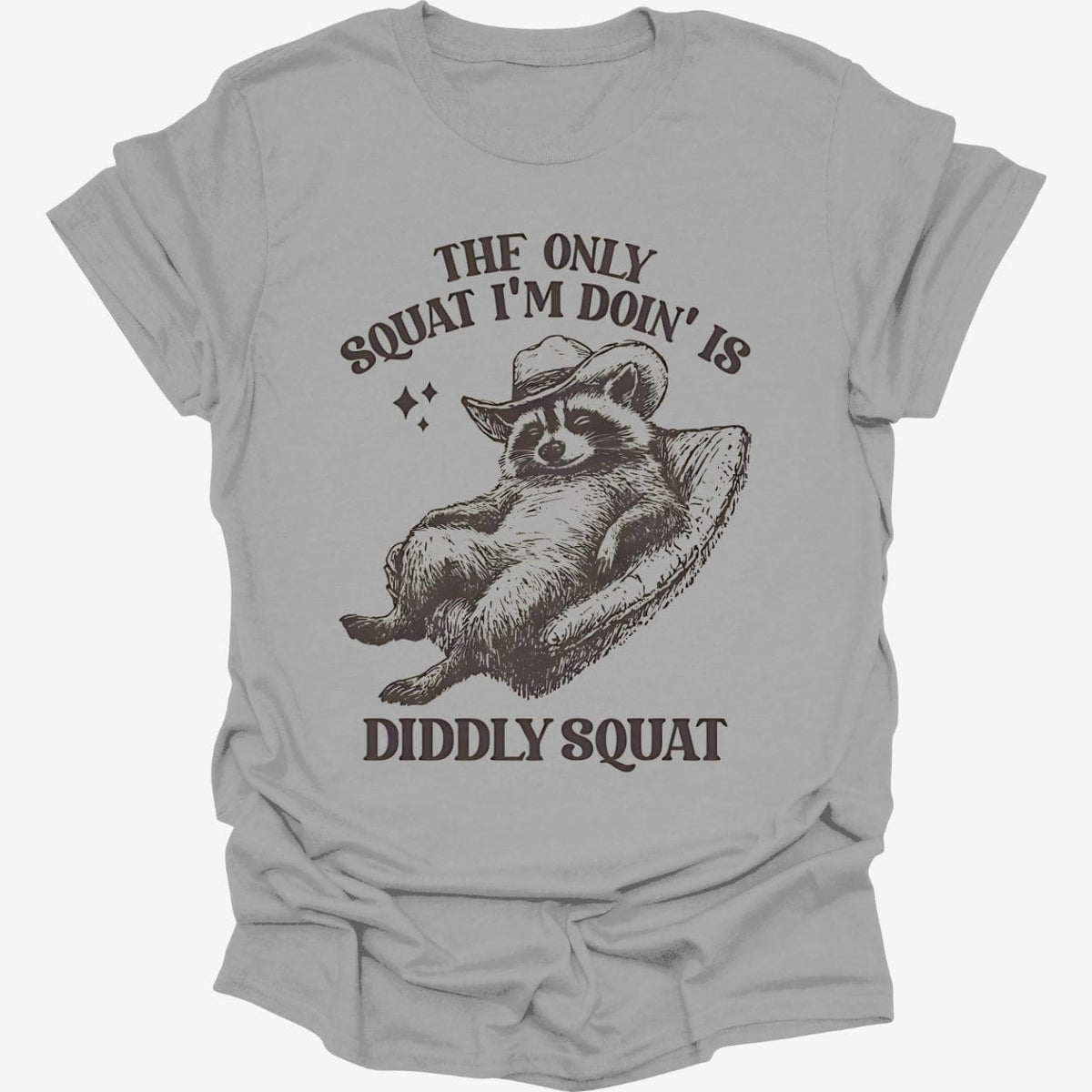 The Only Squat I’m Doin Is Diddly Funny Raccoon Shirt product image 5