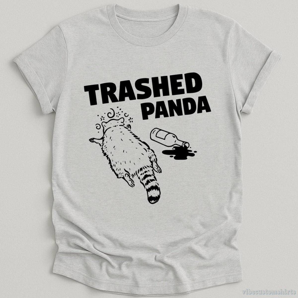 Trashed Panda Drunk Funny Raccoon Shirt product image 4