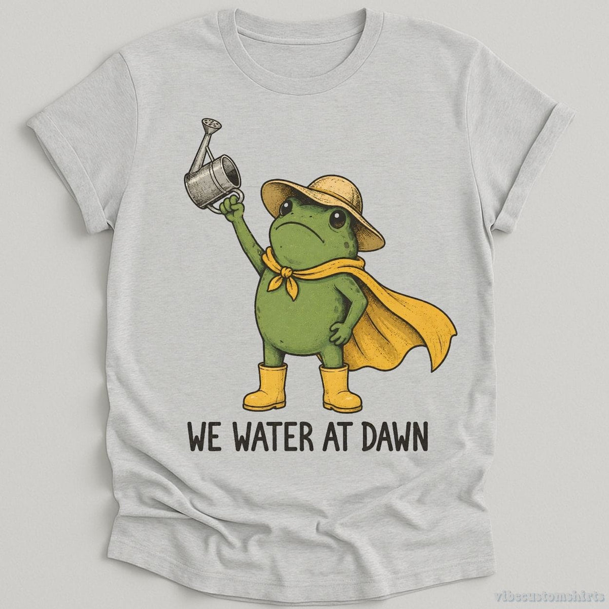 We Water At Dawn Gardener Frog Shirt product image 2