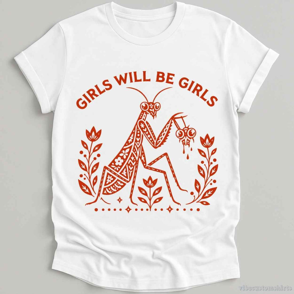 Girls Will Be Vintage Mantis Sarcastic Shirt product image 3