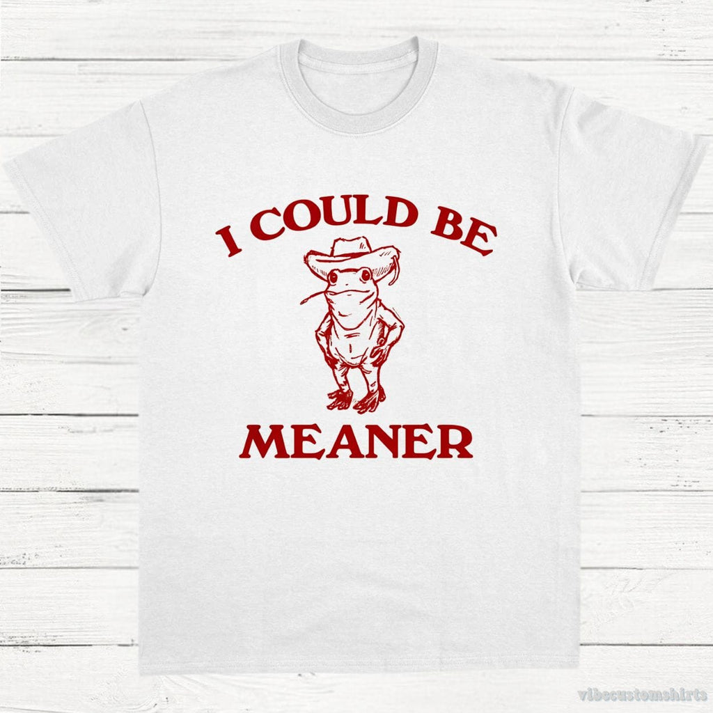 I Could Be Meaner Cowboy Frog Shirt product image 3