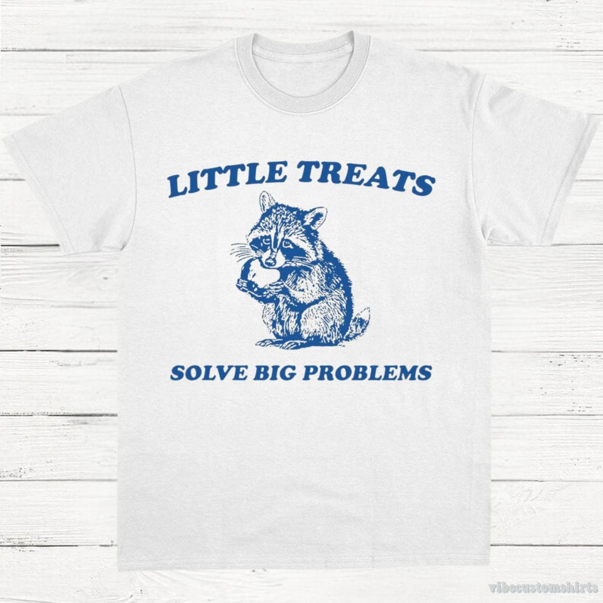 Little Treats Solve Big Problems Cute Raccoon T-Shirt product image 4