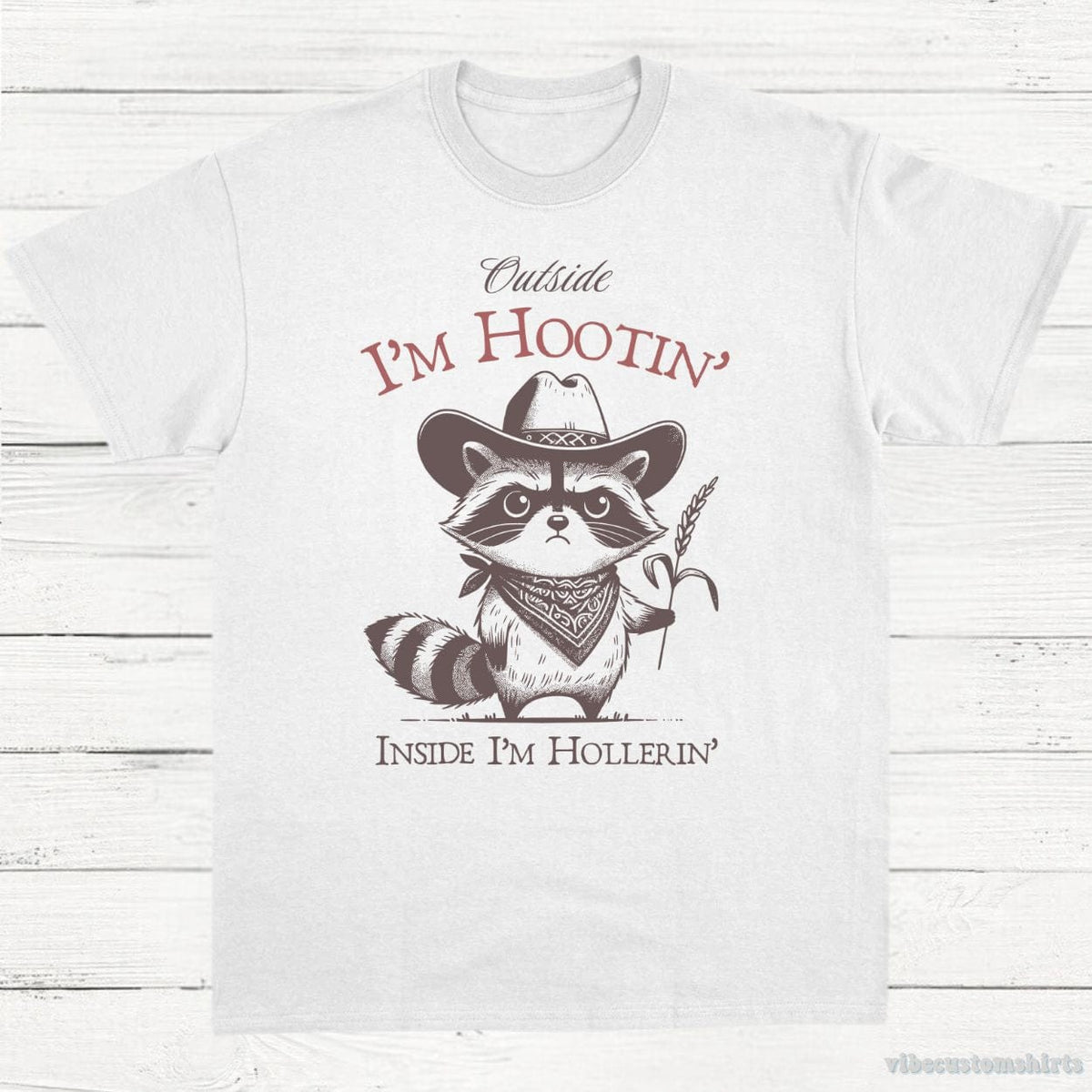 Outside I am hootin Inside I'm Hollerin Funny Sayings Shirt product image 2
