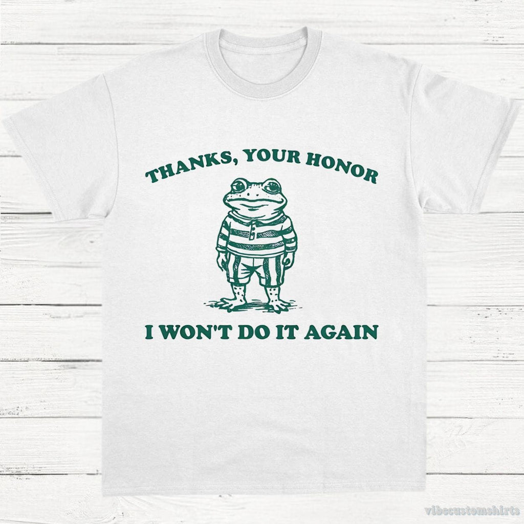 Thanks Your Honor I Won't Do it Again Inmate Frog Shirt product image 3