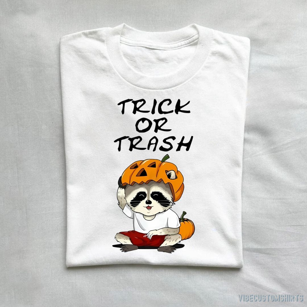 Trick or Trash Halloween Raccoon T-Shirt product image 2