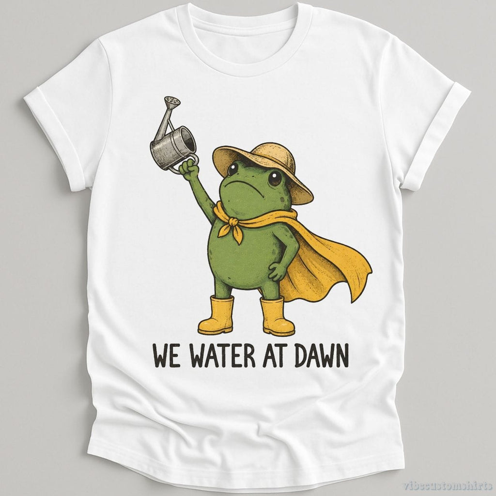 We Water At Dawn Gardener Frog Shirt product image 3
